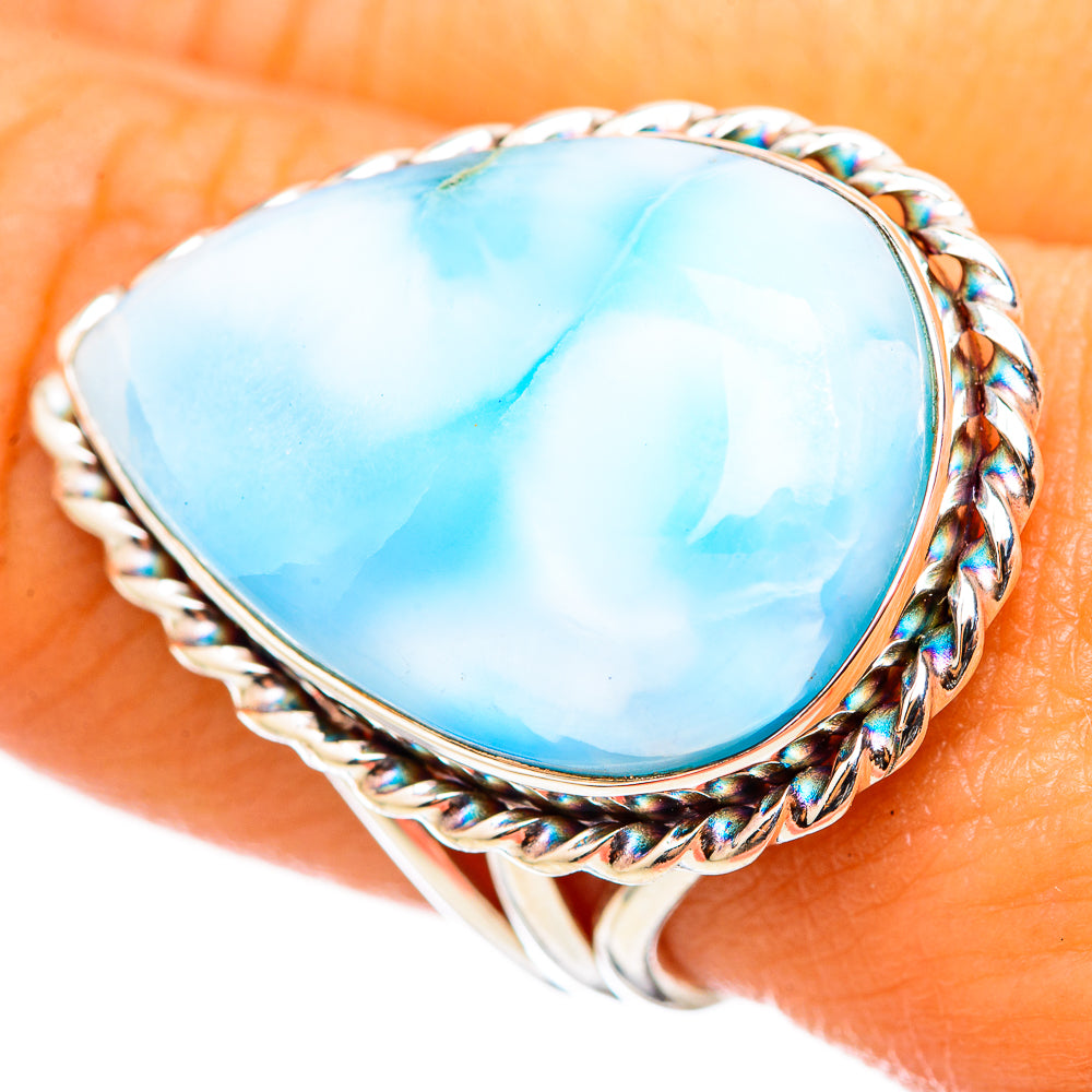 Larimar Rings handcrafted by Ana Silver Co - RING114986