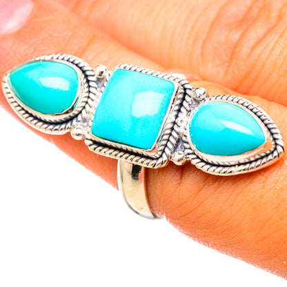 Sleeping Beauty Turquoise Rings handcrafted by Ana Silver Co - RING114990