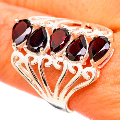 Garnet Rings handcrafted by Ana Silver Co - RING115009