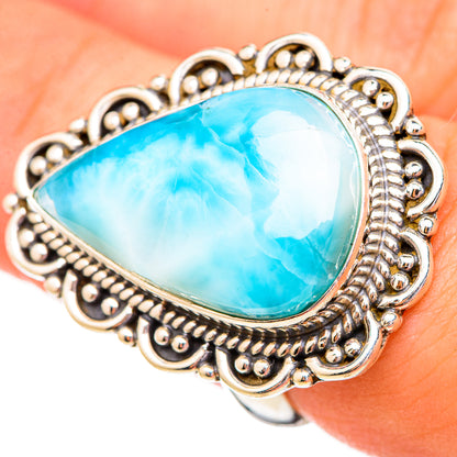 Larimar Rings handcrafted by Ana Silver Co - RING115021