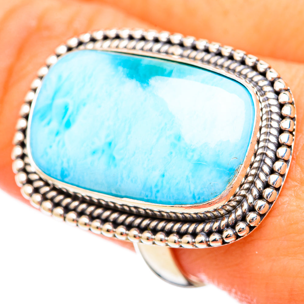 Larimar Rings handcrafted by Ana Silver Co - RING115023