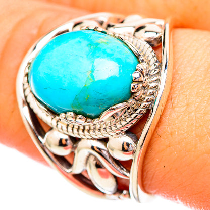 Peruvian Chrysocolla Rings handcrafted by Ana Silver Co - RING115025