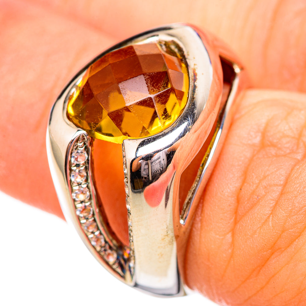 Citrine Rings handcrafted by Ana Silver Co - RING115032
