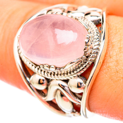 Rose Quartz Rings handcrafted by Ana Silver Co - RING115033