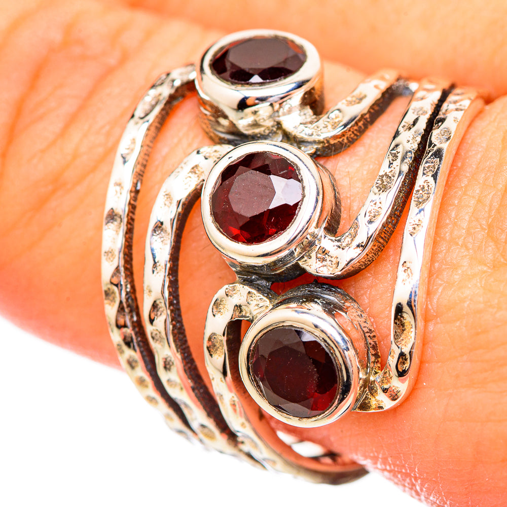 Garnet Rings handcrafted by Ana Silver Co - RING115035