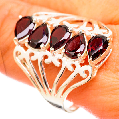 Garnet Rings handcrafted by Ana Silver Co - RING115036