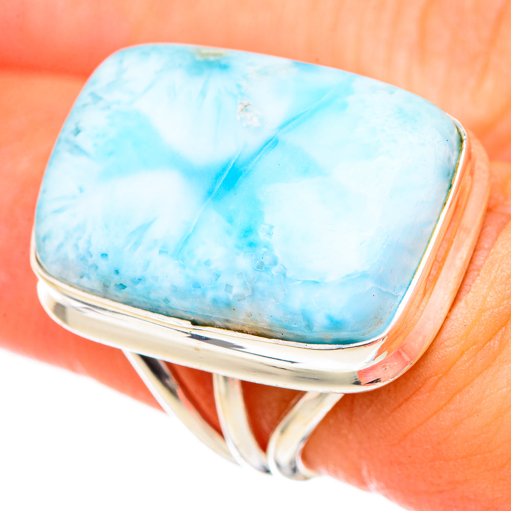 Larimar Rings handcrafted by Ana Silver Co - RING115048