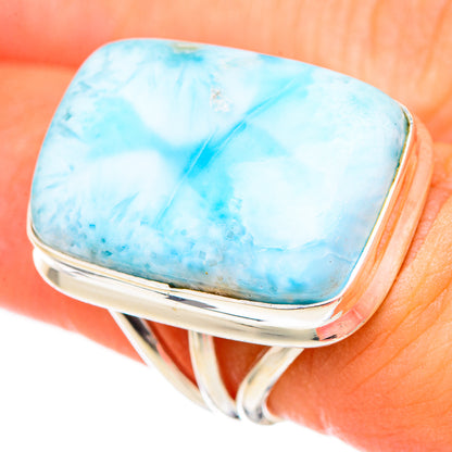 Larimar Rings handcrafted by Ana Silver Co - RING115048