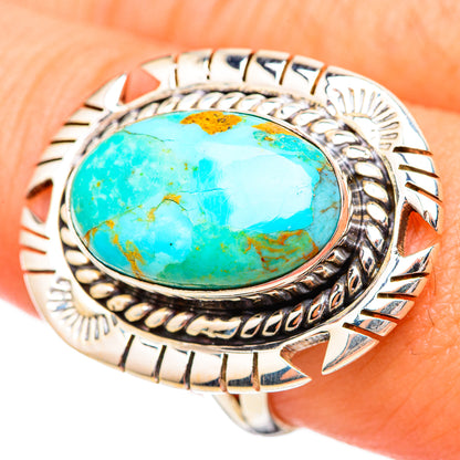 Peruvian Chrysocolla Rings handcrafted by Ana Silver Co - RING115051
