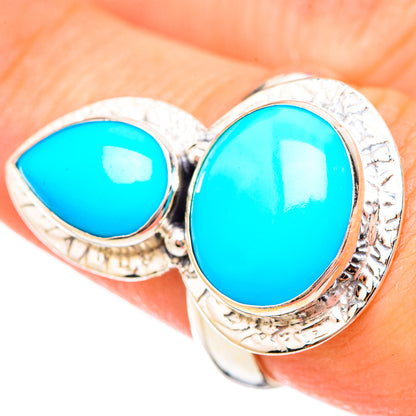 Sleeping Beauty Turquoise Rings handcrafted by Ana Silver Co - RING115052