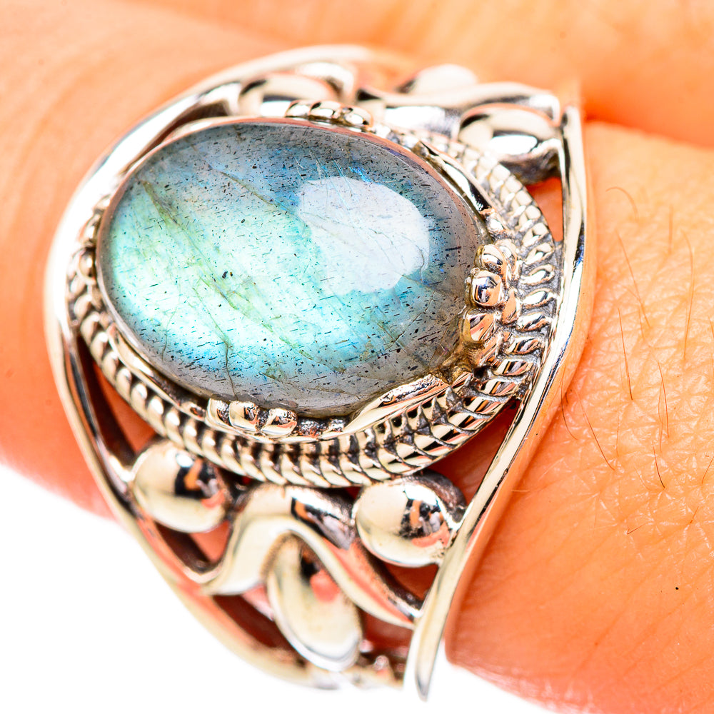 Labradorite Rings handcrafted by Ana Silver Co - RING115073
