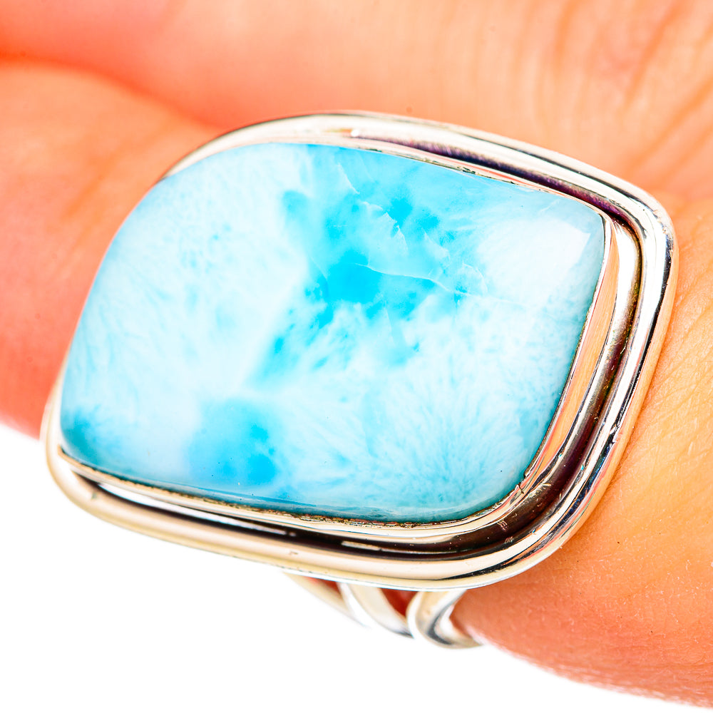 Larimar Rings handcrafted by Ana Silver Co - RING115074