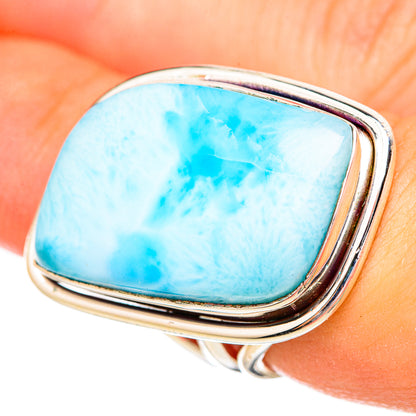 Larimar Rings handcrafted by Ana Silver Co - RING115074