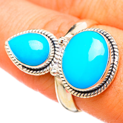 Sleeping Beauty Turquoise Rings handcrafted by Ana Silver Co - RING115078