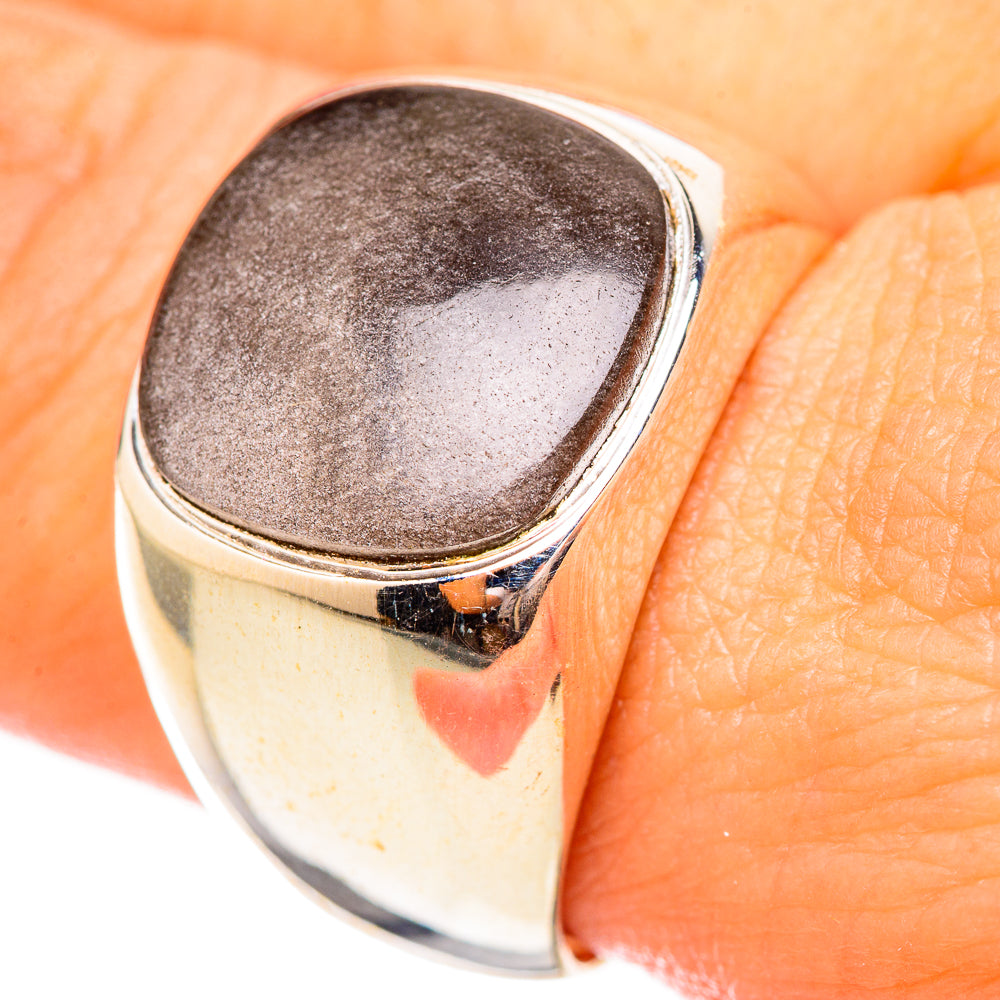 Gold Sheen Obsidian Rings handcrafted by Ana Silver Co - RING115082