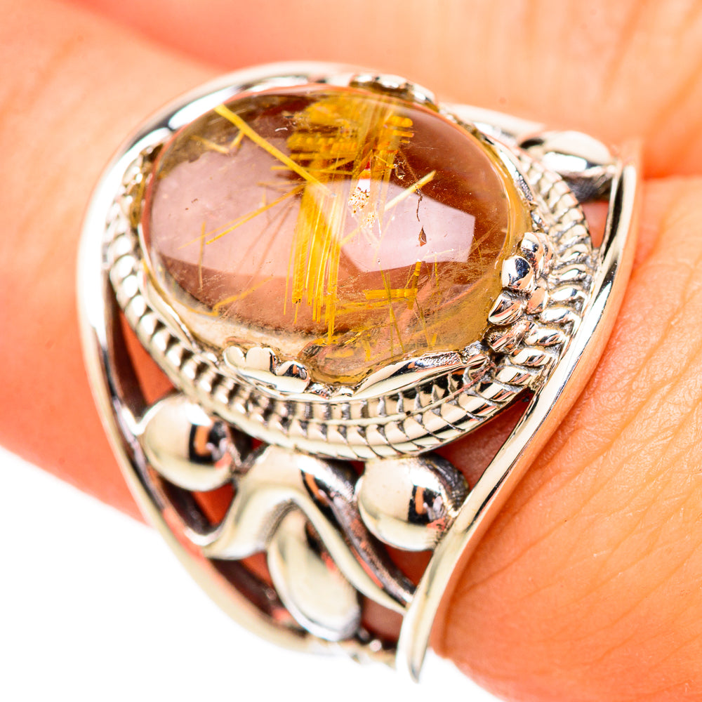 Rutilated Quartz Rings handcrafted by Ana Silver Co - RING115089