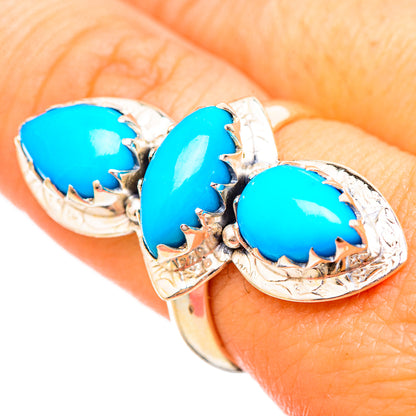 Sleeping Beauty Turquoise Rings handcrafted by Ana Silver Co - RING115098
