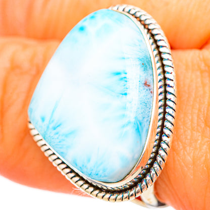 Larimar Rings handcrafted by Ana Silver Co - RING115101