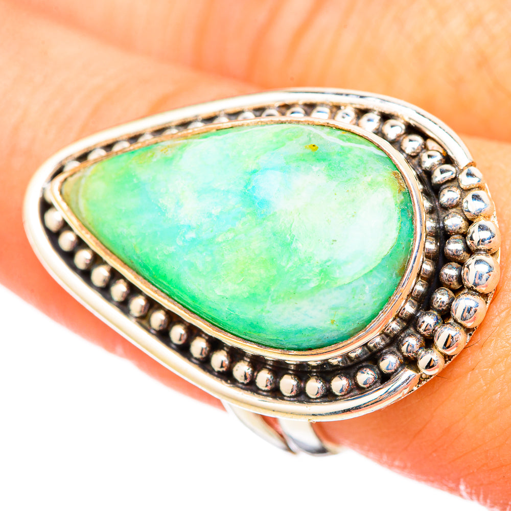 Peruvian Opal Rings handcrafted by Ana Silver Co - RING115104