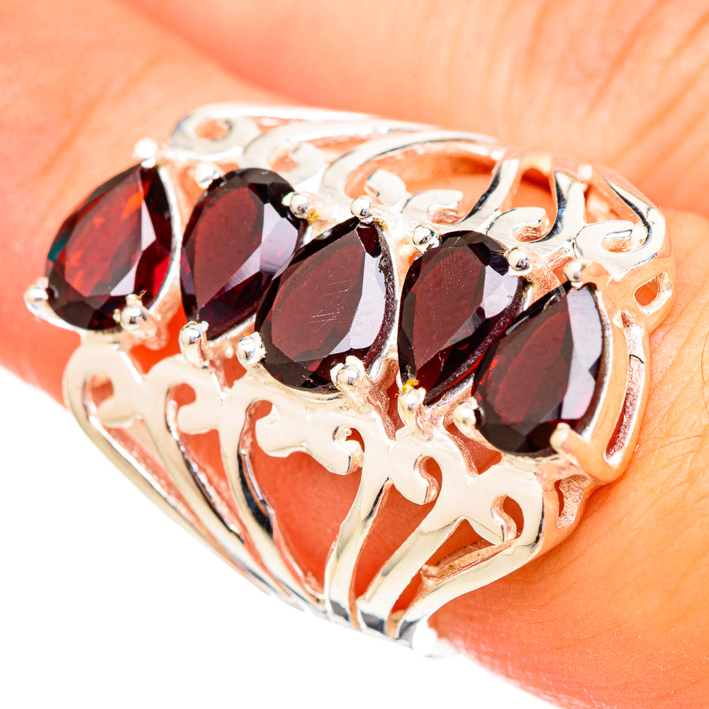 Garnet Rings handcrafted by Ana Silver Co - RING115109