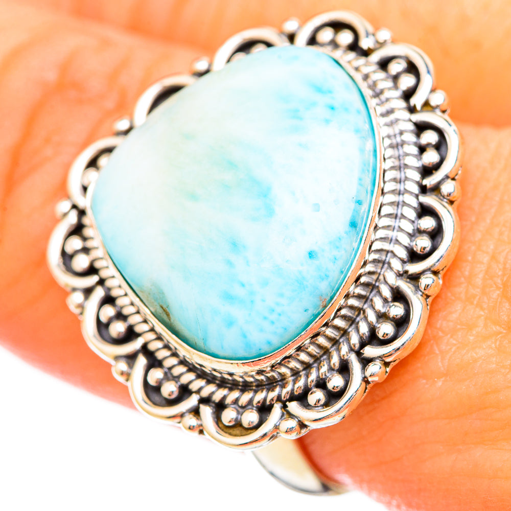 Larimar Rings handcrafted by Ana Silver Co - RING115120