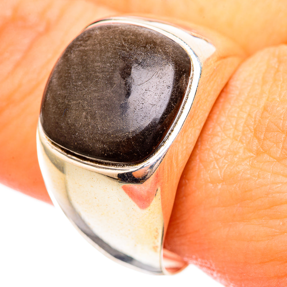 Gold Sheen Obsidian Rings handcrafted by Ana Silver Co - RING115125