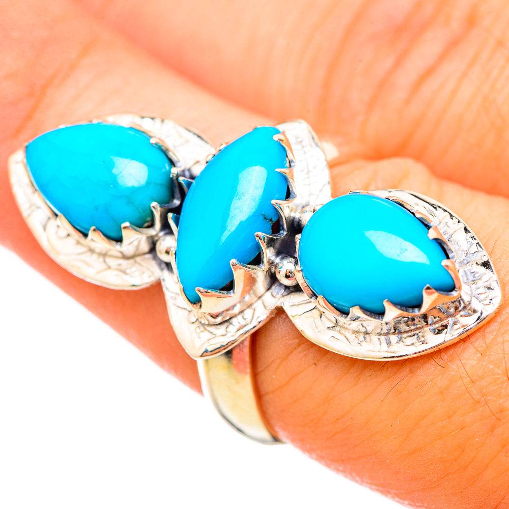 Sleeping Beauty Turquoise Rings handcrafted by Ana Silver Co - RING115141