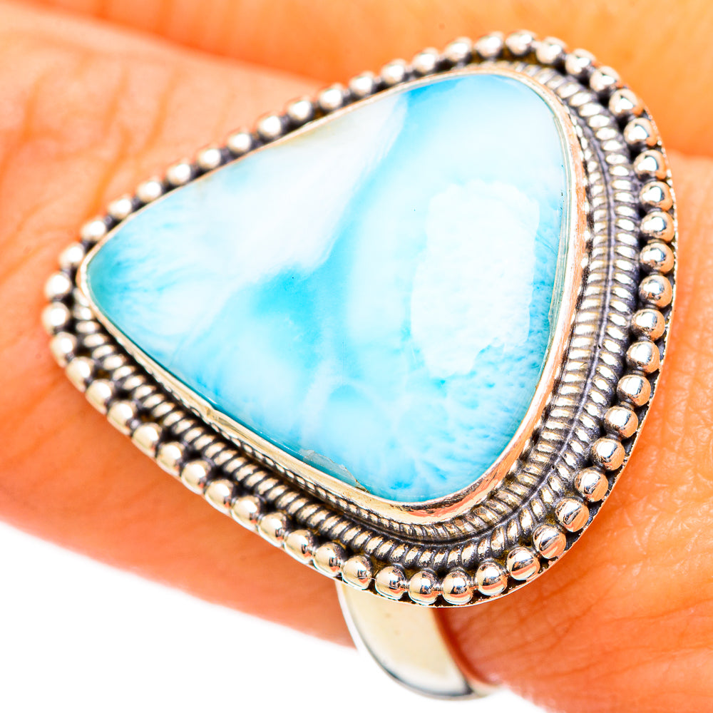 Larimar Rings handcrafted by Ana Silver Co - RING115144