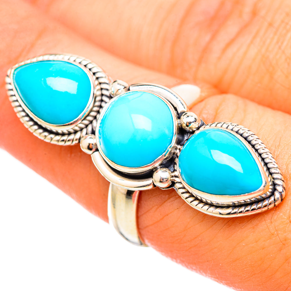 Sleeping Beauty Turquoise Rings handcrafted by Ana Silver Co - RING115145