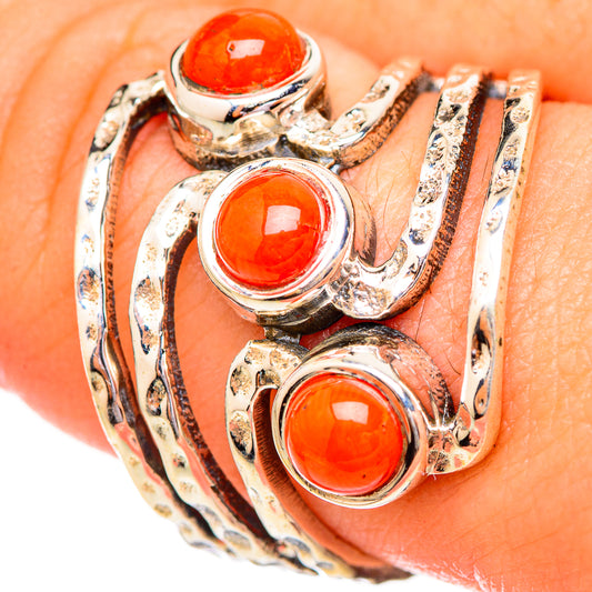 Red Coral Rings handcrafted by Ana Silver Co - RING115154