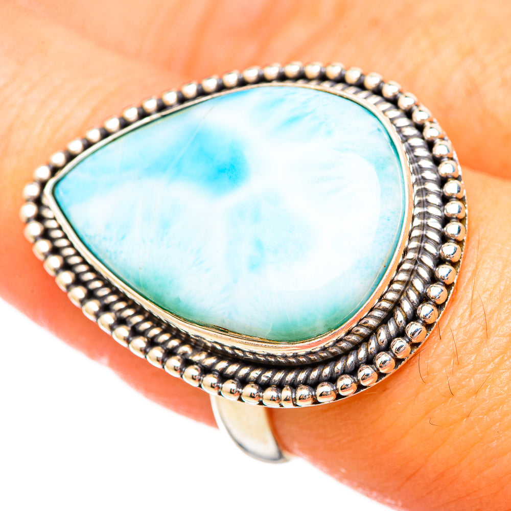 Larimar Rings handcrafted by Ana Silver Co - RING115165