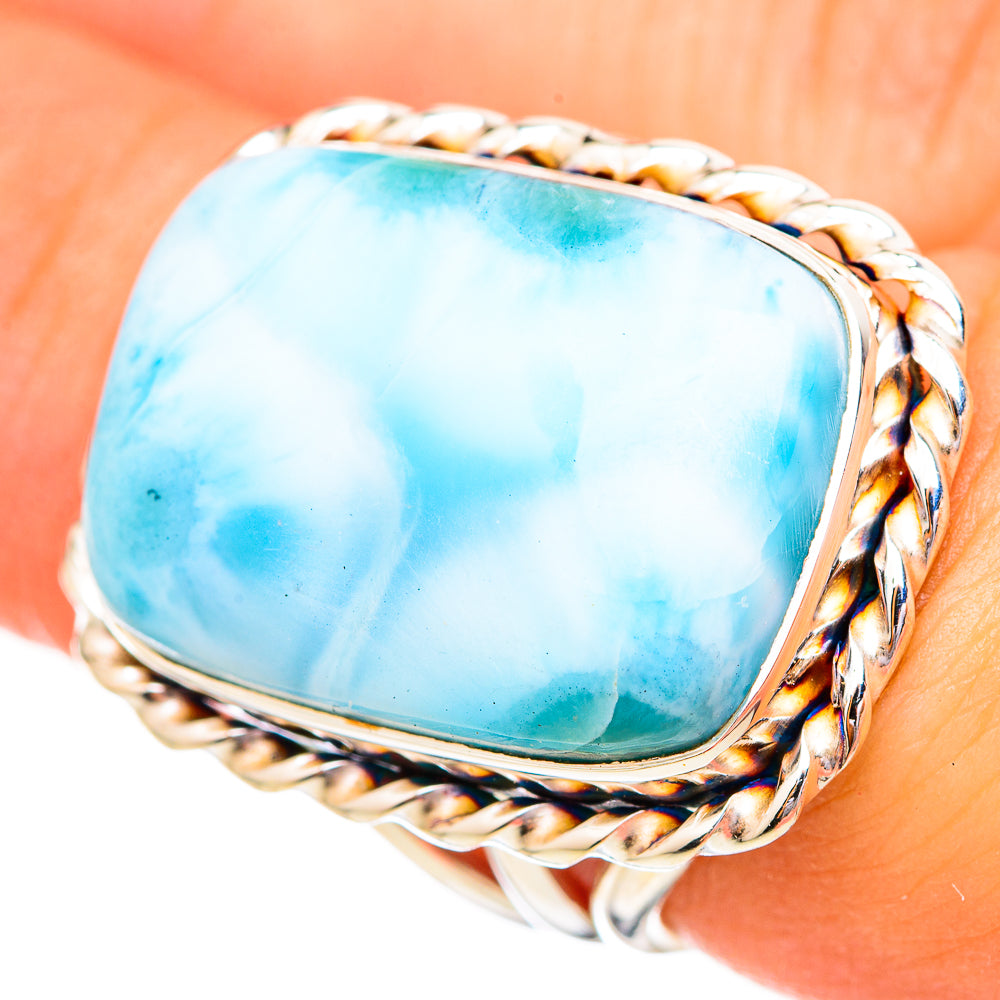 Larimar Rings handcrafted by Ana Silver Co - RING115169