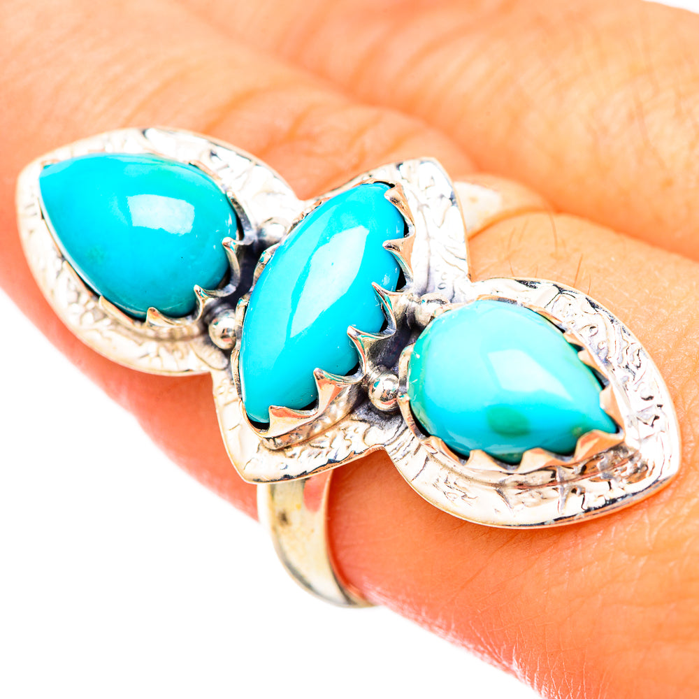 Sleeping Beauty Turquoise Rings handcrafted by Ana Silver Co - RING115170