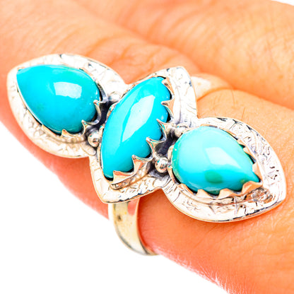 Sleeping Beauty Turquoise Rings handcrafted by Ana Silver Co - RING115170