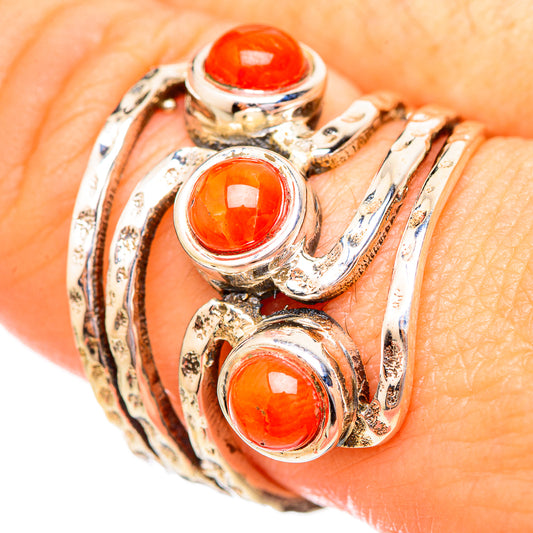 Red Coral Rings handcrafted by Ana Silver Co - RING115178