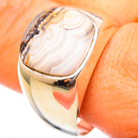 Laguna Lace Agate Rings handcrafted by Ana Silver Co - RING115184