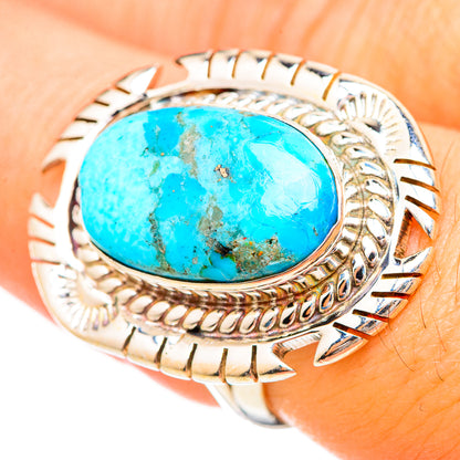 Peruvian Chrysocolla Rings handcrafted by Ana Silver Co - RING115188