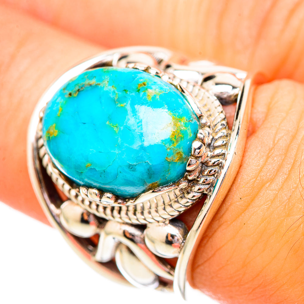 Peruvian Chrysocolla Rings handcrafted by Ana Silver Co - RING115190
