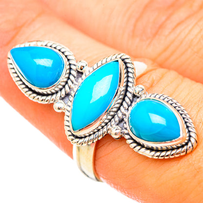Sleeping Beauty Turquoise Rings handcrafted by Ana Silver Co - RING115192