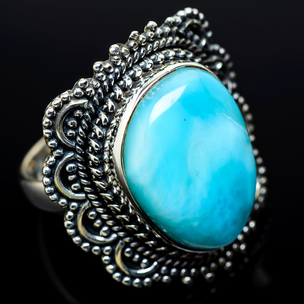 Larimar Rings handcrafted by Ana Silver Co - RING11520