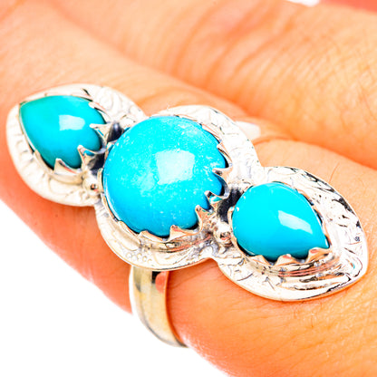Sleeping Beauty Turquoise Rings handcrafted by Ana Silver Co - RING115208