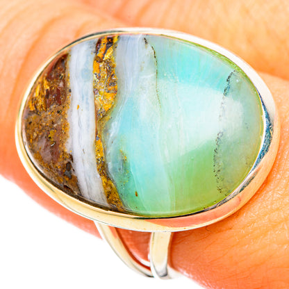 Peruvian Opal Rings handcrafted by Ana Silver Co - RING115211
