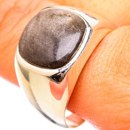 Gold Sheen Obsidian Rings handcrafted by Ana Silver Co - RING115217