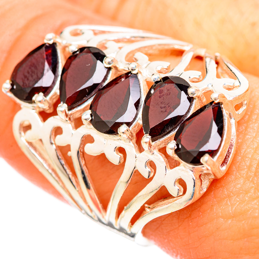 Garnet Rings handcrafted by Ana Silver Co - RING115221