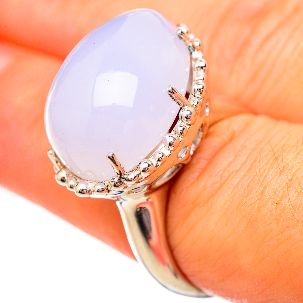 Rainbow Moonstone Rings handcrafted by Ana Silver Co - RING115226