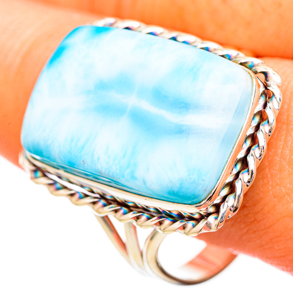 Larimar Rings handcrafted by Ana Silver Co - RING115234