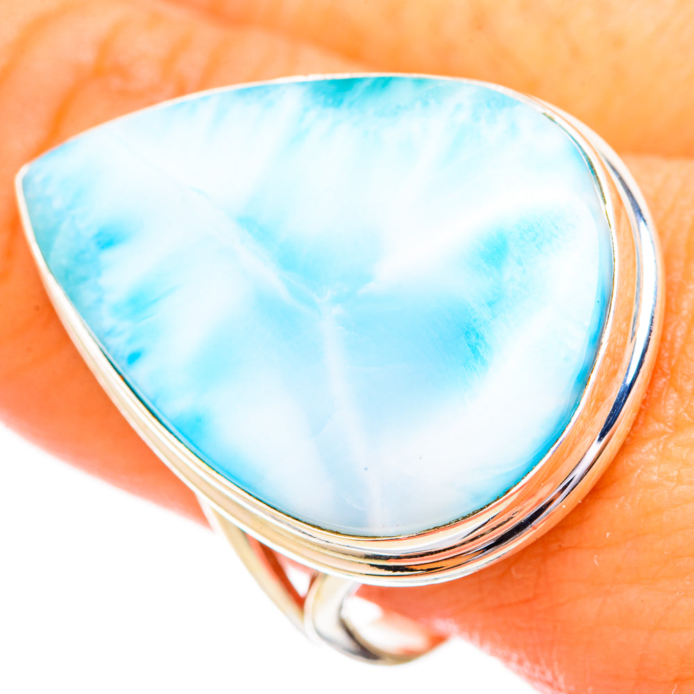 Larimar Rings handcrafted by Ana Silver Co - RING115236