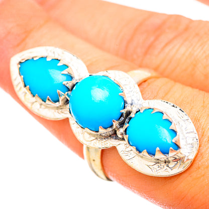 Sleeping Beauty Turquoise Rings handcrafted by Ana Silver Co - RING115238