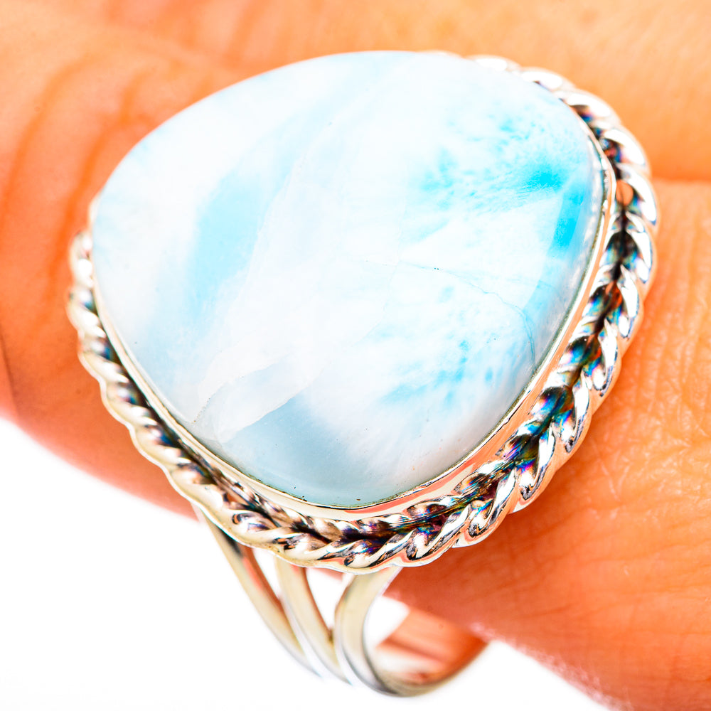 Larimar Rings handcrafted by Ana Silver Co - RING115240