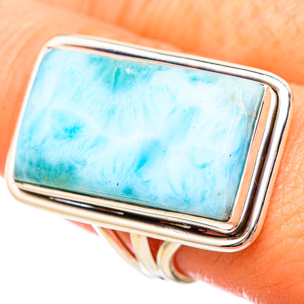 Larimar Rings handcrafted by Ana Silver Co - RING115254